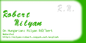 robert milyan business card